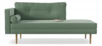 Диван прямой Blues Velutto 30 Зеленый нераскладной велюр подлокотник слева. Фото №1