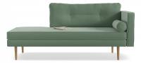 Диван прямой Blues Velutto 30 Зеленый нераскладной велюр подлокотник справа. Фото №1