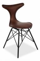 Стул Secret De Maison HORN ( mod. M-19852)  металл/кожа буйвола, 49х56х81см, коричневый  (поставляется по 2 шт). Фото №1