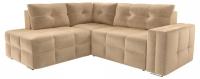 Диван угловой Леос micro-velvet Beige еврокнижка Бежевый микровельвет. Фото №1