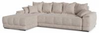 Диван угловой Nordkisa Cream Бежевый микровелюр, угол левый. Фото №1