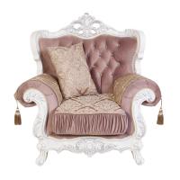 Кресло Эсмеральда белый пудра. Фото №1