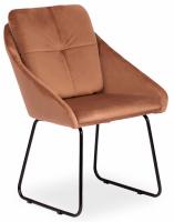 Кресло STAR (mod. CY-1919) вельвет/металл, 68 х 60 х 88 см , коричневый (HLR11)/черный  (поставляется по 4 шт). Фото №1
