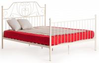 Кровать ERIC Wood slat base металл, 160*200 см (Queen bed), Белый (butter white). Фото №1