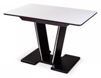 Столы со стеклом , венге, выбеленное закаленное стекло