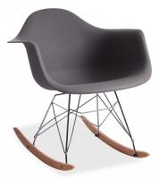 Кресло-качалка Secret De Maison CINDY (mod. C1025A) пластик/металл/дерево, 65 х 61 х 74 см, серый 024 /натуральный (поставляется по 4 шт). Фото №1