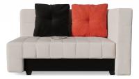 Кушетка Корфу NEXT Black Ivory Orange Бежевый велюр, подлокотник справа. Фото №1