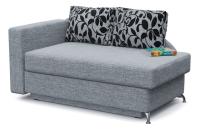 Диван прямой Вика Серая рогожка Выкатной (рогожка, Серый) 137/85/75 Подлокотник слева.. Фото №1