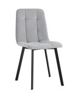 Стул Oliver Square велюр светло-серый фото Стул Oliver Square велюр светло-серый. Фото №1