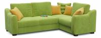 Диван угловой Френсис дизайн 2 (велюр, Зеленый) 248/93/177 правый. Фото №1