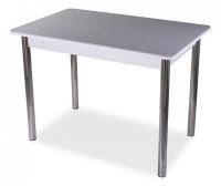 Стол обеденный  белый/искусственный камень серого цвета. Фото №1