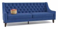 Диван прямой Velvet Fresh com 74 нераскладной (микровелюр, Синий) 215/90/86. Фото №1