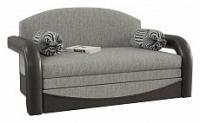 Диван детский Димочка Люкс Ганни Блэк выкатной (рогожка+экокожа, Серый) 145/90/80. Фото №1