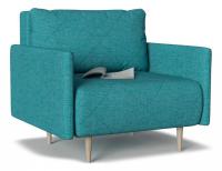 Кресло Mille Armchair 02 с подлокотниками не раскладное Синий рогожка. Фото №1