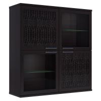 Полка 4 дверная (2 стеклодвери) Парма Люкс. Фото №1