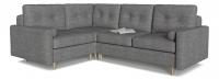 Диван модульный угловой Белфаст 13 Серый рогожка, угол левый. Фото №1