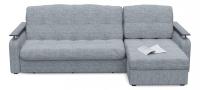 Диван угловой Денвер Серая рогожка Аккордеон (рогожка, Серый) 251/90/162 правый. Фото №1