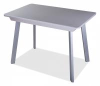 Стол обеденный  цвет каркаса серый, цвет столешницы искусственный камень серого цвета. Фото №1