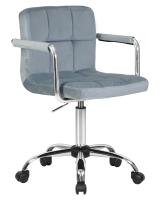 Офисное кресло для персонала DOBRIN TERRY, пудрово-голубой велюр (MJ9-74)
