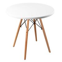 Стол Eames woodR pure white 80 см. Фото №1