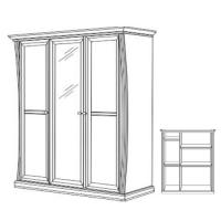 Шкаф 3-х дверный Верона 2884 Белый дуб. Фото №1