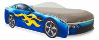 Кровать-машина Бондмобиль, синий. Фото №1