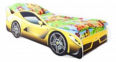 Кровать-машина Ferrari, желтый. Фото №2