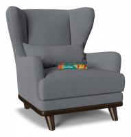 Кресло Оскар (Людвиг) дизайн 3 Серый велюр. Фото №1