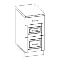 Секция напольная с ящиками узкая Верона крем глянец фото Секция напольная с ящиками узкая Верона крем глянец. Фото №1