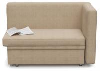 Кушетка Полонез с ящиком для хранения Бежевая рогожка тахта Бежевый рогожка, угол правый. Фото №1