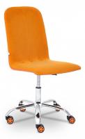 Кресло RIO флок/кож/зам , оранжевый/оранжевый, 18/14-43. Фото №1