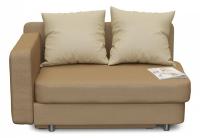 Кушетка Леон Симпл (рогожка, Коричневый) 136/85/75 Подлокотник слева.. Фото №1