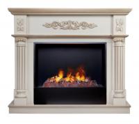 Электрокамин Silvia 26 WT 3D Cassette 630 + Black вставка