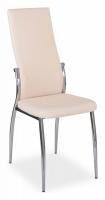 Стул кухонный  светло-бежеый с эффектом замши, повышенной комфортности