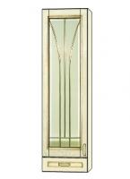 Шкаф настенный Злата ЗТ-4040/МВ (-01) фото Шкаф настенный Злата ЗТ-4040/МВ (-01). Фото №1