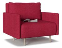 Кресло Mille Armchair 08 с подлокотниками не раскладное Красный рогожка. Фото №1