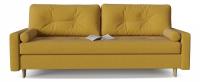 Диван прямой Белфаст unit MaxYellow пантограф Желтый велюр. Фото №1