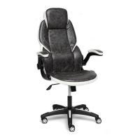 Кресло офисное Bazuka (Серая+белая искусственная кожа)