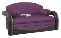 Диван детский Flint Mini выкатной (рогожка+экокожа, Фиолетовый) 145/90/80. Фото №1