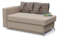 Диван прямой Вика Бежевая рогожка Выкатной (рогожка, Бежевый) 137/85/75 Подлокотник слева.. Фото №1