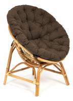 Кресло PAPASAN CLEO ECO / с подушкой / Natural (натуральный), ткань Коричневый, 3М7-147. Фото №1