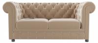 Диван Честер 2-х местный Фокс Бежевый велюр. Фото №1