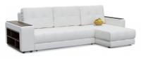 Диван угловой Милан White еврокнижка (экокожа, Белый) 285/85/155 правый. Фото №1