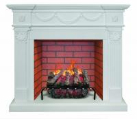 Электрокамин RealFlame Casablanka 26 WT Brick c Silva Log 3D фото Электрокамин RealFlame Casablanka 26 WT Brick c Silva Log 3D