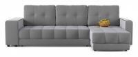 Диван угловой Милан (Брюссель) Gray 2 Еврокнижка (серый велюр) правый. Фото №1