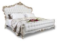 Кровать Анна Мария (1800х2000) с мягким изголовьем из экокожи белый матовый. Фото №1