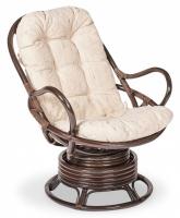 Кресло вращающееся FLORES 5005 /с подушкой/  Cognac (коньяк), ткань: хлопок, цвет: натуральный