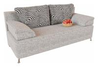 Диван прямой Алиа Грей еврокнижка (рогожка, Серый) 200/85/95. Фото №1