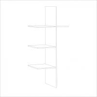 Полки со штангой, для 2-х ств шкафа "Натали", белый глянец