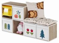 Стеллаж домик для игрушек Маша и Медведь Folk 2. Фото №1